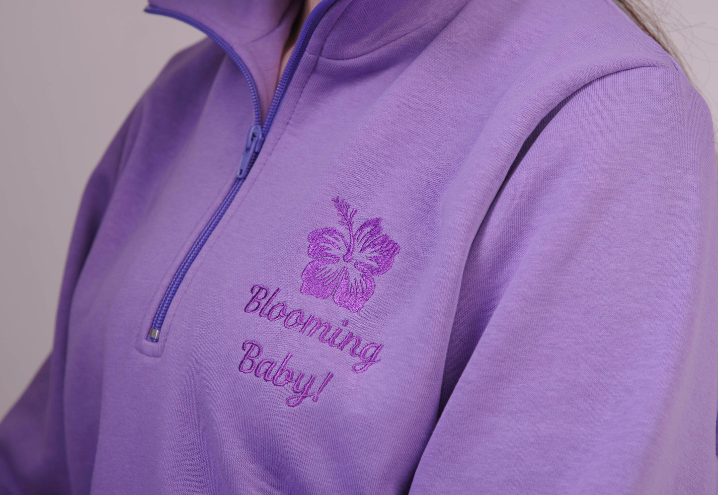 Bloom Half-Zip Jumper – Purple