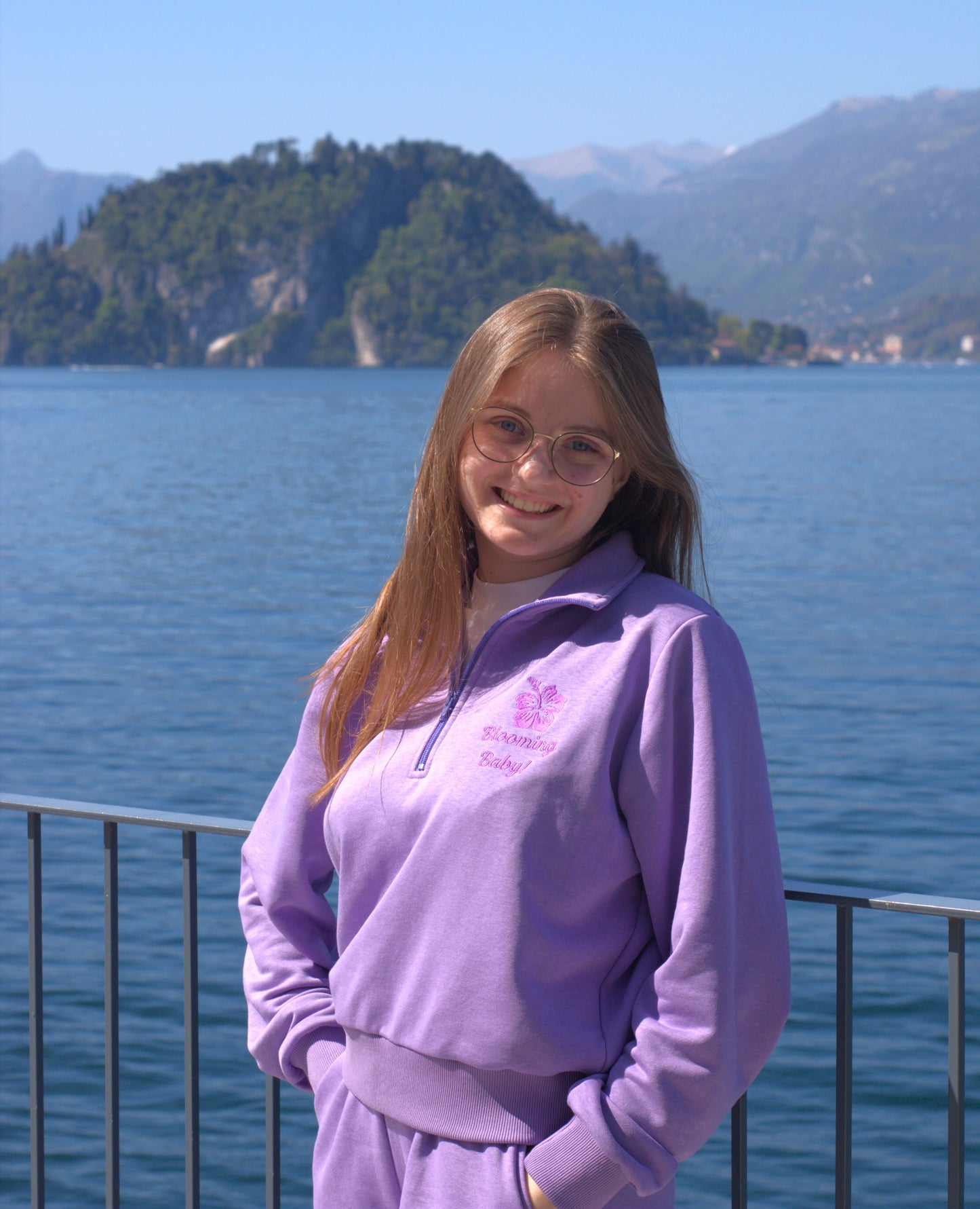 Bloom Half-Zip Jumper – Purple