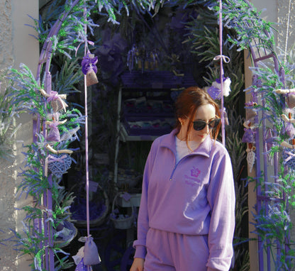 Bloom Half-Zip Jumper – Purple