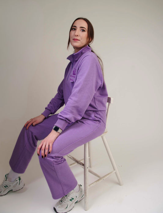 Bloom Half-Zip Jumper – Purple